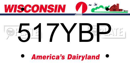517YBP Wisconsin License Plate