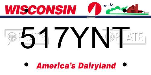 517YNT Wisconsin License Plate