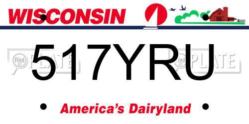 517YRU Wisconsin License Plate