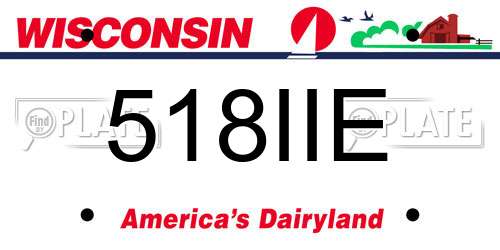 518IIE Wisconsin License Plate
