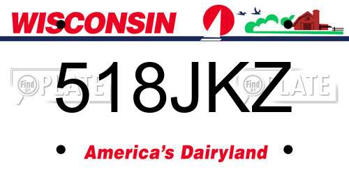518JKZ Wisconsin License Plate