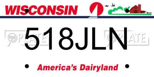 518JLN Wisconsin License Plate