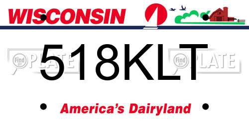 518KLT Wisconsin License Plate