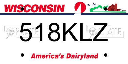 518KLZ Wisconsin License Plate