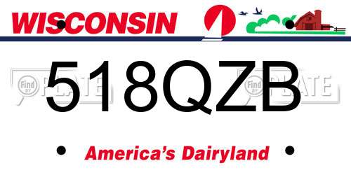 518QZB Wisconsin License Plate