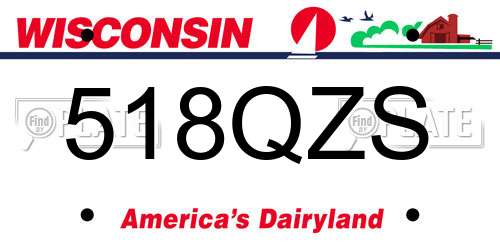 518QZS Wisconsin License Plate