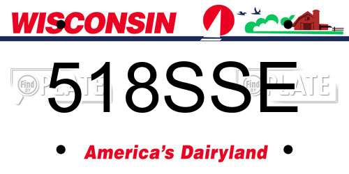 518SSE Wisconsin License Plate