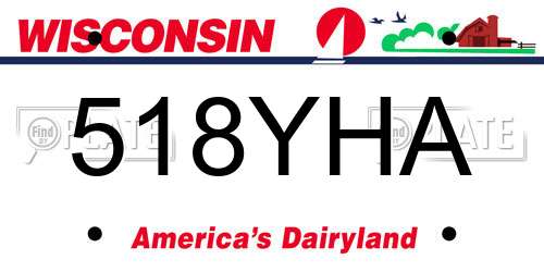 518YHA Wisconsin License Plate