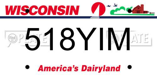 518YIM Wisconsin License Plate