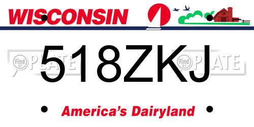 518ZKJ Wisconsin License Plate