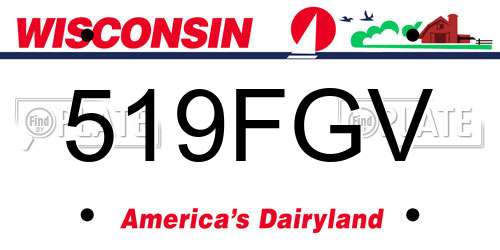 519FGV Wisconsin License Plate