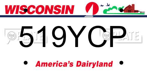 519YCP Wisconsin License Plate