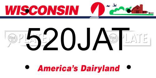 520JAT Wisconsin License Plate