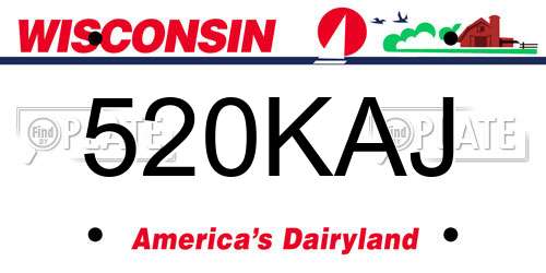 520KAJ Wisconsin License Plate