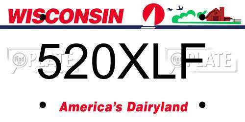 520XLF Wisconsin License Plate