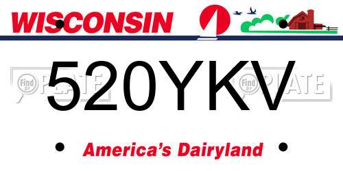520YKV Wisconsin License Plate
