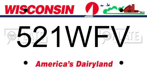 521WFV Wisconsin License Plate