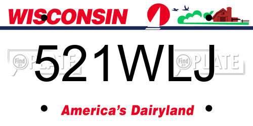 521WLJ Wisconsin License Plate