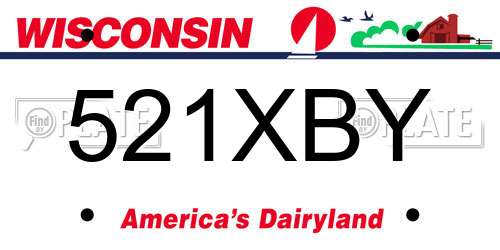521XBY Wisconsin License Plate