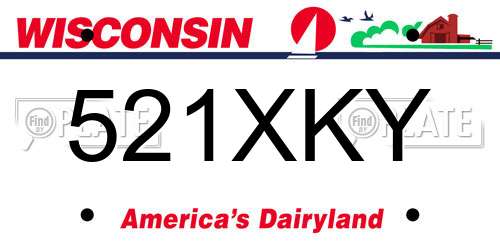 521XKY Wisconsin License Plate