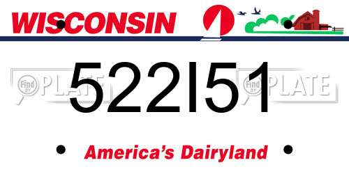 522I51 Wisconsin License Plate