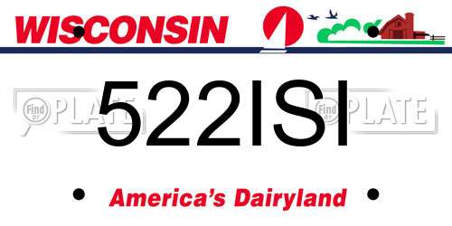 522ISI Wisconsin License Plate