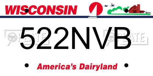 522NVB Wisconsin License Plate