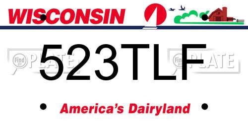 523TLF Wisconsin License Plate