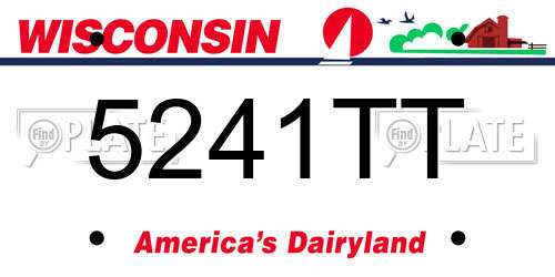 5241TT Wisconsin License Plate