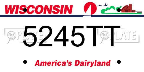 5245TT Wisconsin License Plate