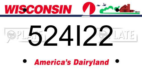 524I22 Wisconsin License Plate