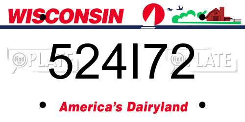 524I72 Wisconsin License Plate
