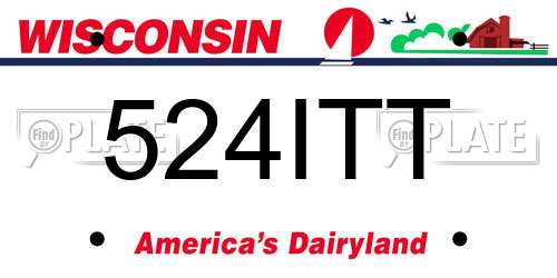 524ITT Wisconsin License Plate