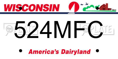 524MFC Wisconsin License Plate