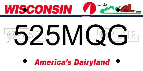 525MQG Wisconsin License Plate