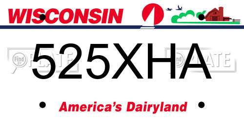 525XHA Wisconsin License Plate
