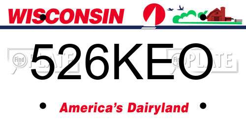 526KEO Wisconsin License Plate