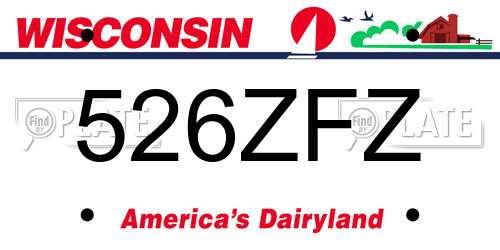 526ZFZ Wisconsin License Plate
