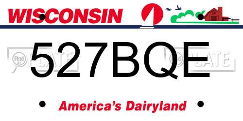 527BQE Wisconsin License Plate