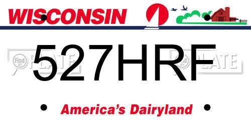 527HRF Wisconsin License Plate