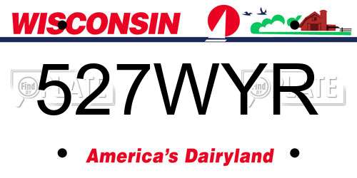 527WYR Wisconsin License Plate