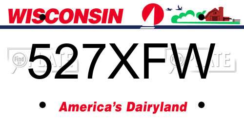 527XFW Wisconsin License Plate