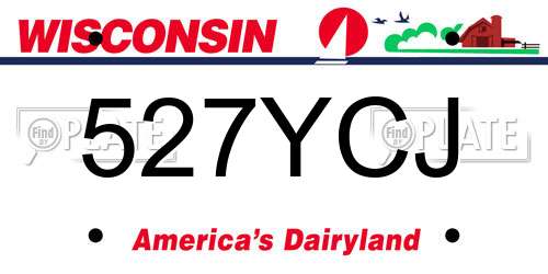 527YCJ Wisconsin License Plate
