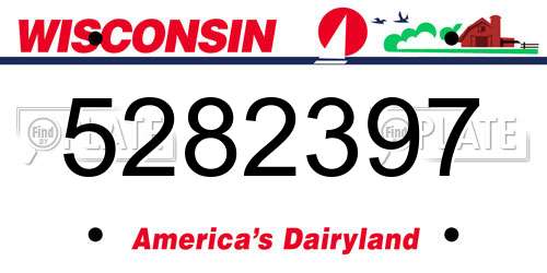 5282397 Wisconsin License Plate
