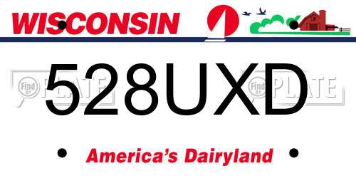 528UXD Wisconsin License Plate
