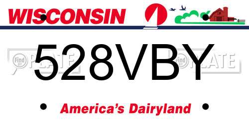 528VBY Wisconsin License Plate