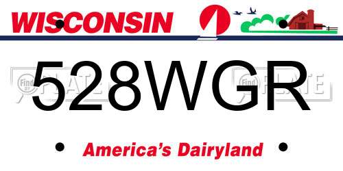 528WGR Wisconsin License Plate