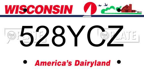 528YCZ Wisconsin License Plate