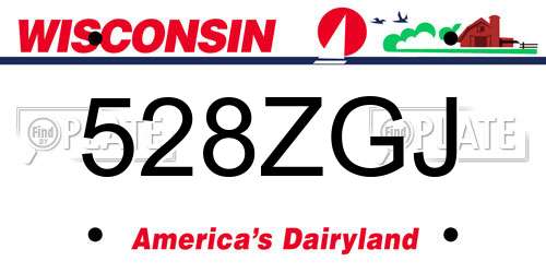 528ZGJ Wisconsin License Plate