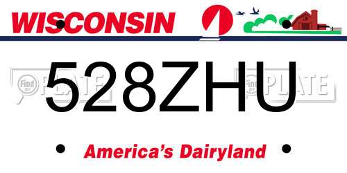 528ZHU Wisconsin License Plate